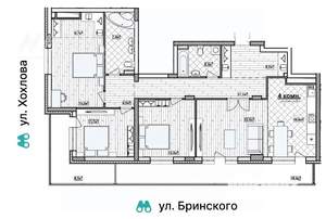 4-к квартира, вторичка, 139м2, 17/19 этаж