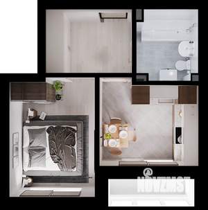 1-к квартира, вторичка, 31м2, 1/4 этаж