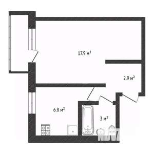 1-к квартира, вторичка, 32м2, 4/5 этаж