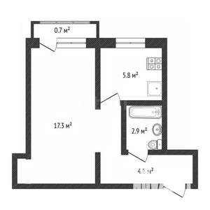 1-к квартира, вторичка, 31м2, 3/5 этаж