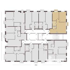 2-к квартира, строящийся дом, 62м2, 5/8 этаж