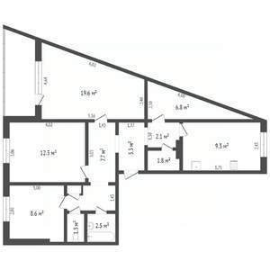 3-к квартира, вторичка, 78м2, 8/9 этаж