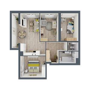 3-к квартира, вторичка, 85м2, 14/24 этаж