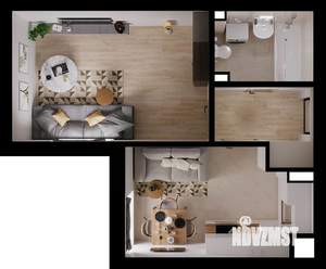 1-к квартира, вторичка, 36м2, 1/4 этаж