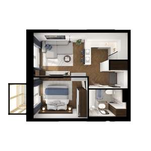 1-к квартира, вторичка, 33м2, 20/25 этаж