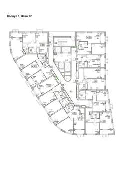 2-к квартира, вторичка, 60м2, 12/24 этаж