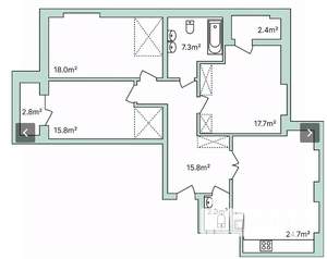 3-к квартира, строящийся дом, 105м2, 2/5 этаж