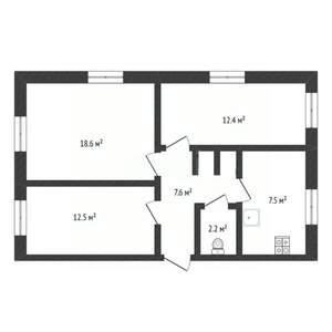 3-к квартира, вторичка, 61м2, 2/2 этаж