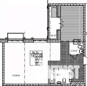 2-к квартира, строящийся дом, 60м2, 3/7 этаж