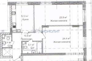 2-к квартира, вторичка, 79м2, 5/17 этаж