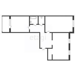 2-к квартира, вторичка, 62м2, 9/10 этаж