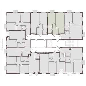 1-к квартира, строящийся дом, 46м2, 4/8 этаж