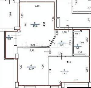 2-к квартира, вторичка, 59м2, 6/14 этаж