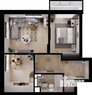 2-к квартира, вторичка, 57м2, 2/4 этаж