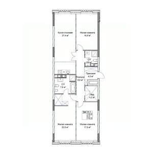 Студия квартира, вторичка, 111м2, 3/9 этаж