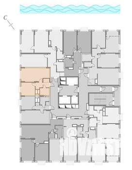 1-к квартира, строящийся дом, 38м2, 18/22 этаж