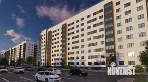 1-к квартира, строящийся дом, 38м2, 2/9 этаж