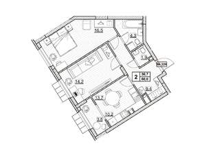 2-к квартира, вторичка, 60м2, 4/24 этаж