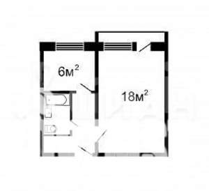 1-к квартира, вторичка, 35м2, 6/9 этаж