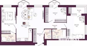 3-к квартира, вторичка, 90м2, 9/14 этаж