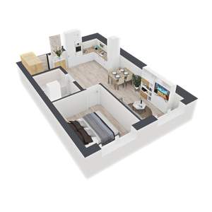 1-к квартира, вторичка, 50м2, 12/24 этаж