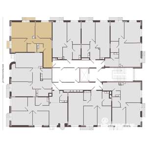 2-к квартира, строящийся дом, 61м2, 6/8 этаж