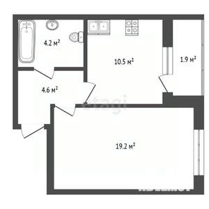 1-к квартира, вторичка, 40м2, 5/17 этаж