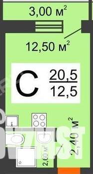 1-к квартира, вторичка, 17м2, 8/10 этаж