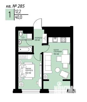 1-к квартира, вторичка, 40м2, 4/20 этаж