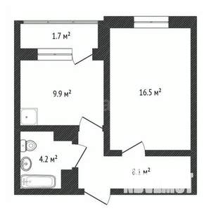 1-к квартира, вторичка, 38м2, 17/17 этаж