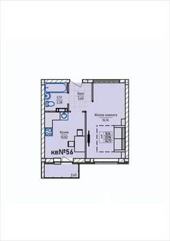1-к квартира, вторичка, 35м2, 2/3 этаж