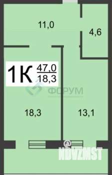 1-к квартира, вторичка, 47м2, 4/10 этаж