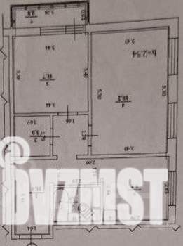 2-к квартира, вторичка, 56м2, 9/17 этаж