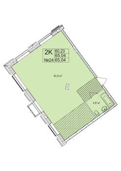 2-к квартира, вторичка, 65м2, 2/7 этаж