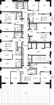 3-к квартира, вторичка, 85м2, 12/13 этаж