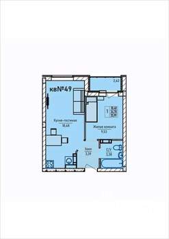 1-к квартира, вторичка, 36м2, 1/3 этаж