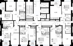 2-к квартира, вторичка, 63м2, 21/30 этаж