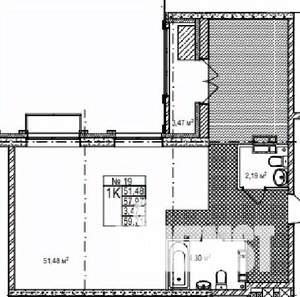 2-к квартира, строящийся дом, 60м2, 7/7 этаж