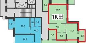 1-к квартира, вторичка, 50м2, 15/19 этаж