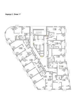 1-к квартира, вторичка, 46м2, 17/24 этаж