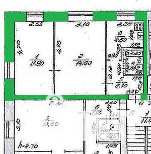2-к квартира, вторичка, 37м2, 2/2 этаж