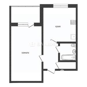 1-к квартира, вторичка, 33м2, 4/9 этаж