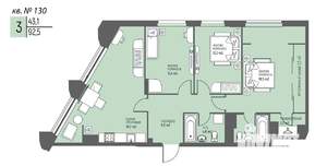 3-к квартира, вторичка, 92м2, 11/25 этаж