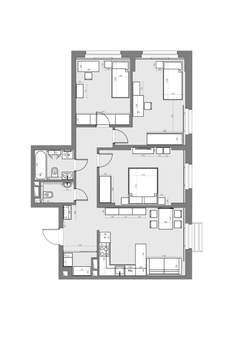 3-к квартира, сданный дом, 82м2, 4/22 этаж