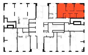3-к квартира, вторичка, 66м2, 1/25 этаж