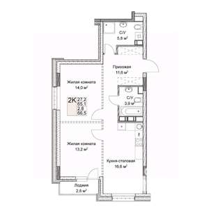 Студия квартира, вторичка, 67м2, 3/9 этаж