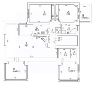 3-к квартира, вторичка, 175м2, 6/7 этаж