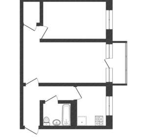 2-к квартира, вторичка, 47м2, 4/5 этаж