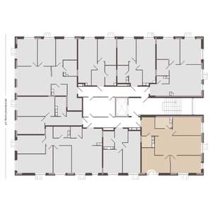 3-к квартира, строящийся дом, 79м2, 2/8 этаж