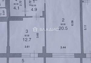 1-к квартира, вторичка, 43м2, 2/19 этаж